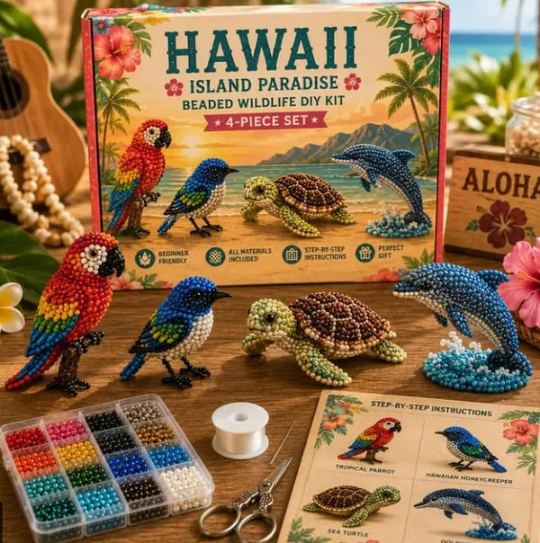 DIY Hawaiian-Themed 4-Piece Bedding Set