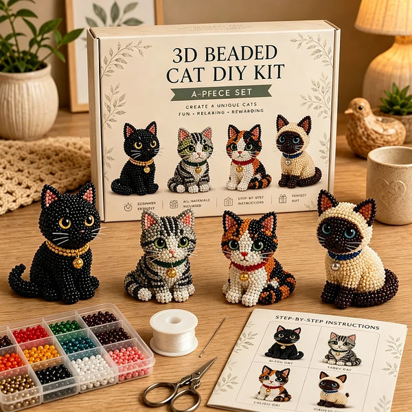 DIY Cat-Themed 4-Piece Set