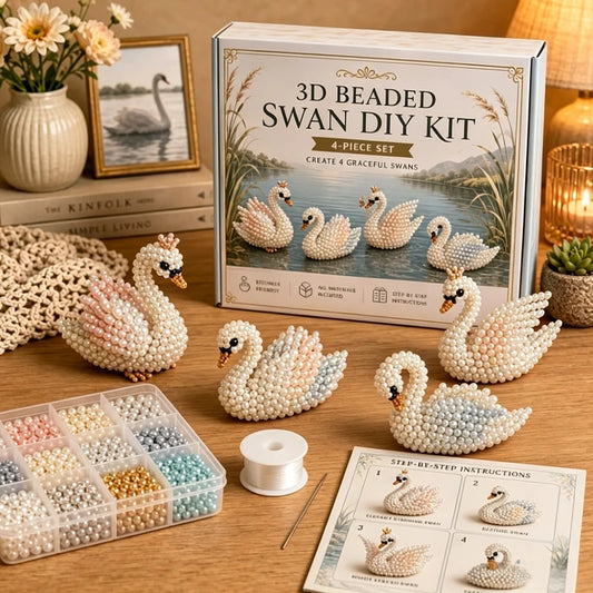 DIY Swan Series 4-Piece Bedding Set